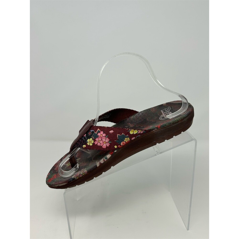 Dr. Martens Mana Thong Sandals Womens Red Floral Koi Slip On Flip Flops Size 10 - Picture 3 of 10